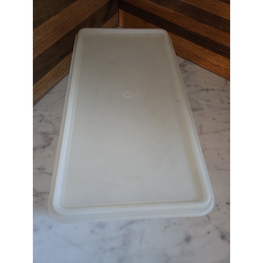 Tupperware Sheer Rectangle Cracker Keeper Storage w/Seal 11 x 6 x 3.5 inch Retro